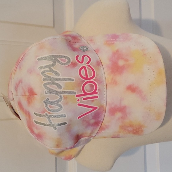 Lot of 2 Girls Limited Too Baseball Caps Hats-Happy Vibes Trucker Butterfly NWT - Picture 2 of 6
